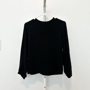 Banana Republic Puff Sleeve Balloon Sleeve Long Sleeve Sweater in Black